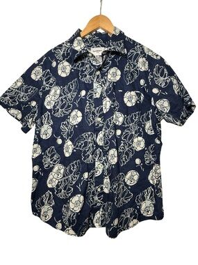 Goodfellow & Co Navy and White Floral Button-Down Shirt